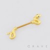 TEXTURE SCALED SNAKE 316L SURGICAL STEEL NIPPLE RING